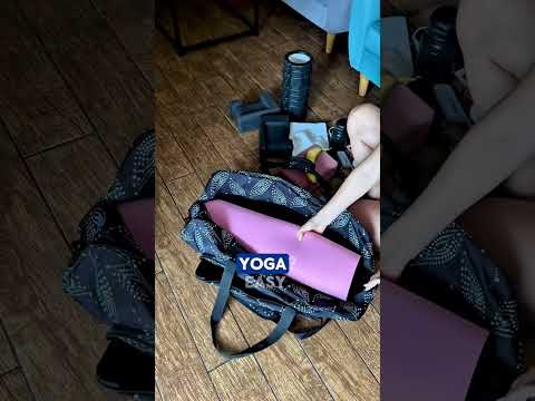 YOGA MAT CARRIER | WHITE LEAVE ON BLACK