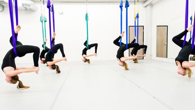 aerial yoga class