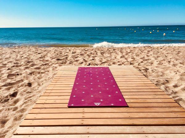 mat on beach yoga gift