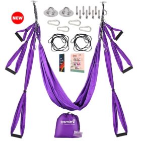 warrior2 yoga swing hammock purple ceiling mounts bag