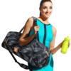 warrior2 yoga mat gym duffle bag young girl aqua outfit