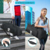 man woman on street carrying warrior2 black yoga mat gym bag