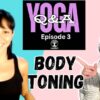 yoga podcast body toning yoga girls smiling pointing finger